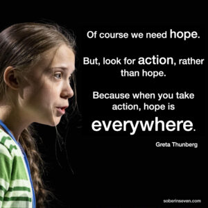 Greta Thunberg - take action if you are drinking alone